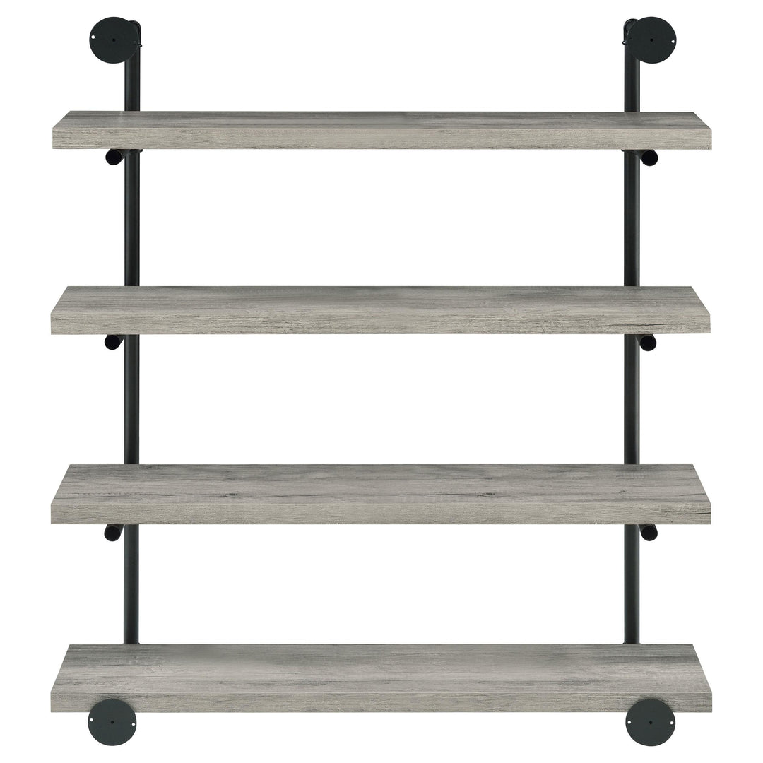Coaster Furniture 804427 Elmcrest 39-inch 4-shelf Wall Bookshelf Grey Driftwood