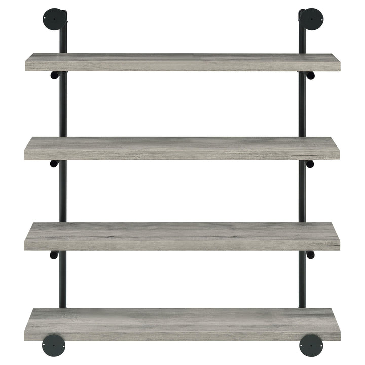 Coaster Furniture 804427 Elmcrest 39-inch 4-shelf Wall Bookshelf Grey Driftwood