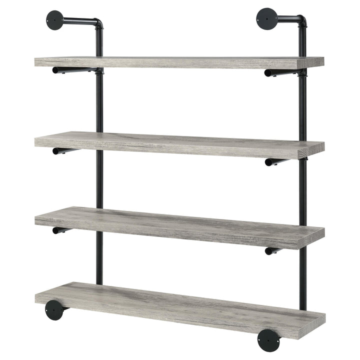 Coaster Furniture 804427 Elmcrest 39-inch 4-shelf Wall Bookshelf Grey Driftwood