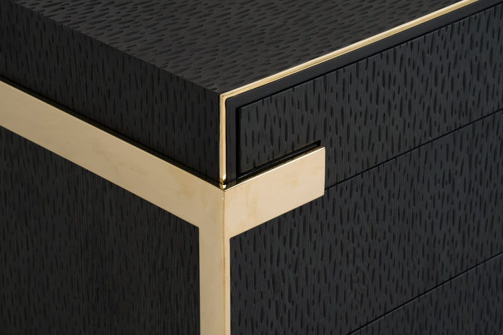 Rothsay - Modern Wenge + Gold Dresser