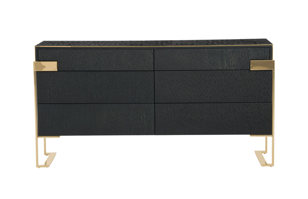 Rothsay - Modern Wenge + Gold Dresser
