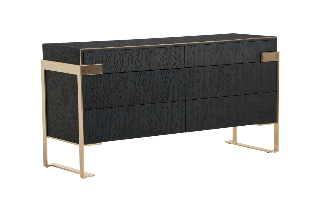 Rothsay - Modern Wenge + Gold Dresser
