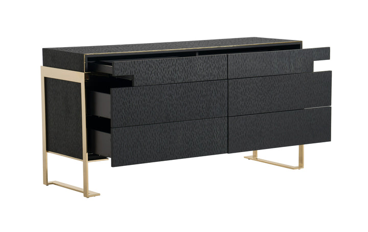 Rothsay - Modern Wenge + Gold Dresser