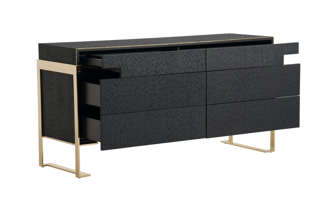 Rothsay - Modern Wenge + Gold Dresser