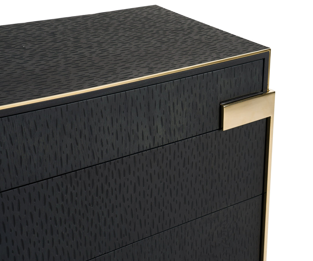 Rothsay - Modern Wenge + Gold Dresser