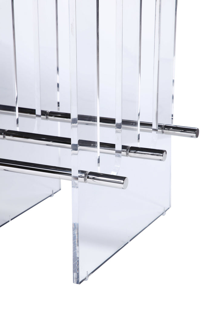 Inverness - Contemporary Black Oak  Acrylic Dining Table