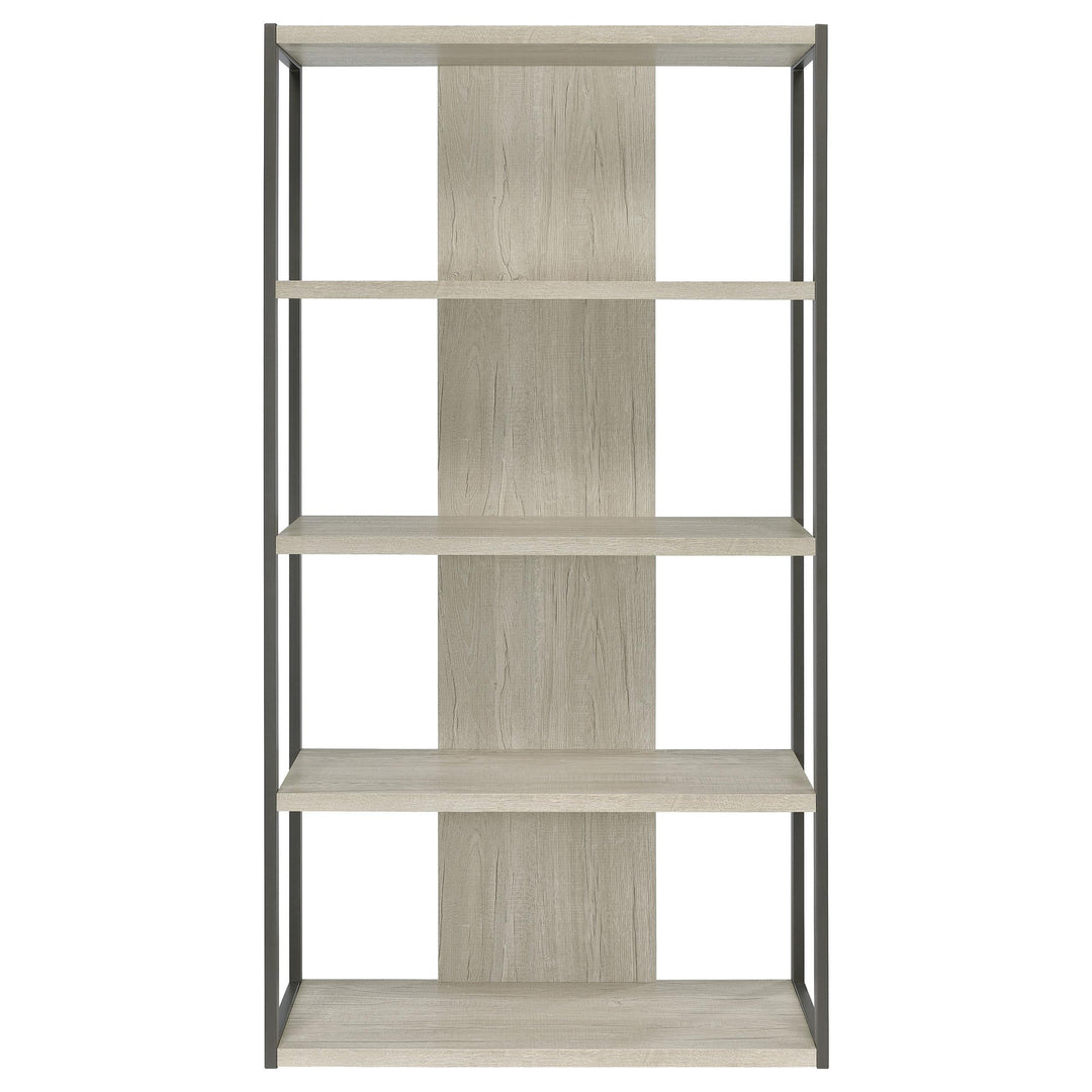 Coaster Furniture 805883 Loomis 72-inch 4-shelf Bookshelf Whitewashed Grey