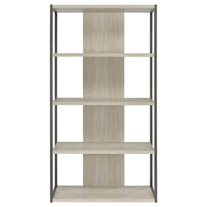 Coaster Furniture 805883 Loomis 72-inch 4-shelf Bookshelf Whitewashed Grey