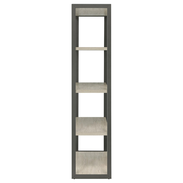 Coaster Furniture 805883 Loomis 72-inch 4-shelf Bookshelf Whitewashed Grey