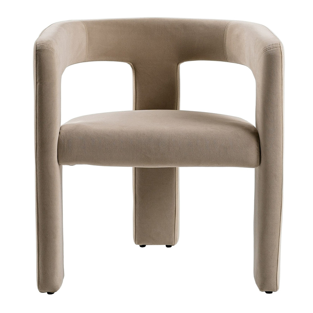 Cherish - Modern Beige Fabric Dining Chair - View 2