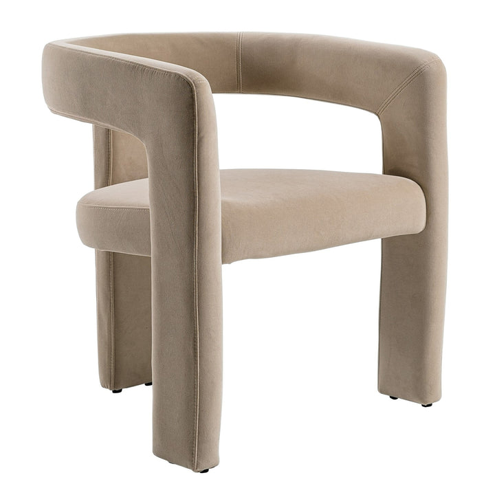 Cherish  Modern Beige Fabric Dining Chair