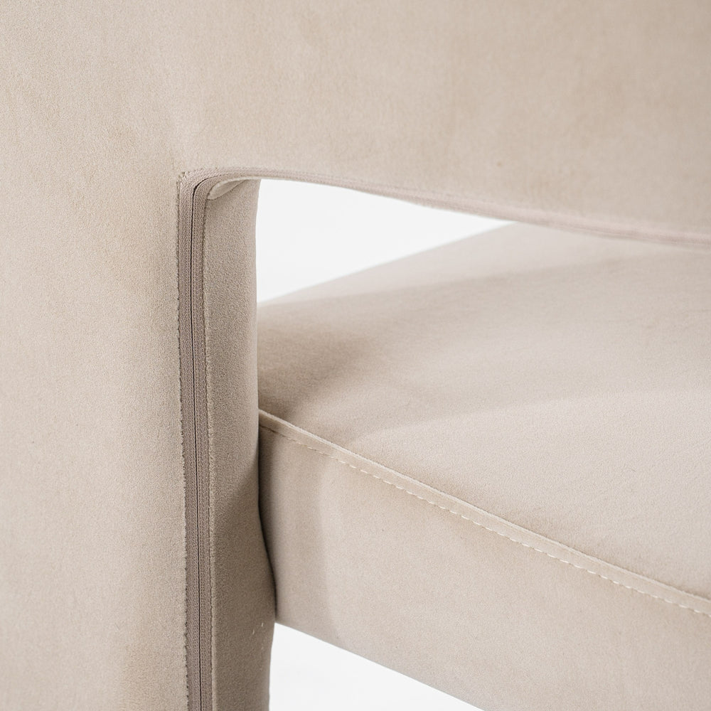 Cherish - Modern Beige Fabric Dining Chair - View 5