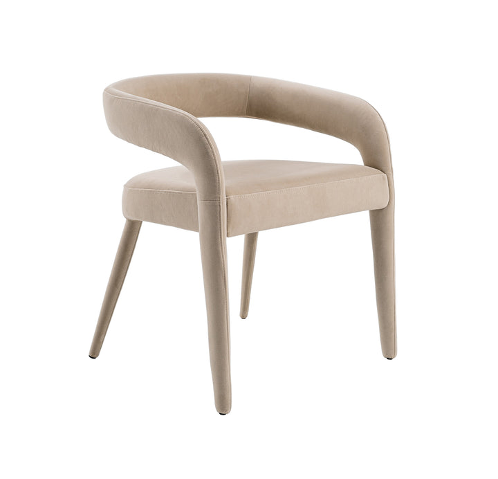 Mundra - Modern Beige Fabric Dining Chair