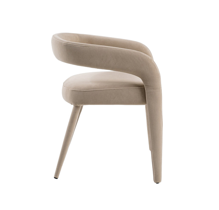 Mundra - Modern Beige Fabric Dining Chair
