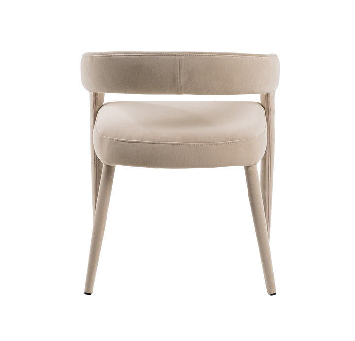 Mundra - Modern Beige Fabric Dining Chair