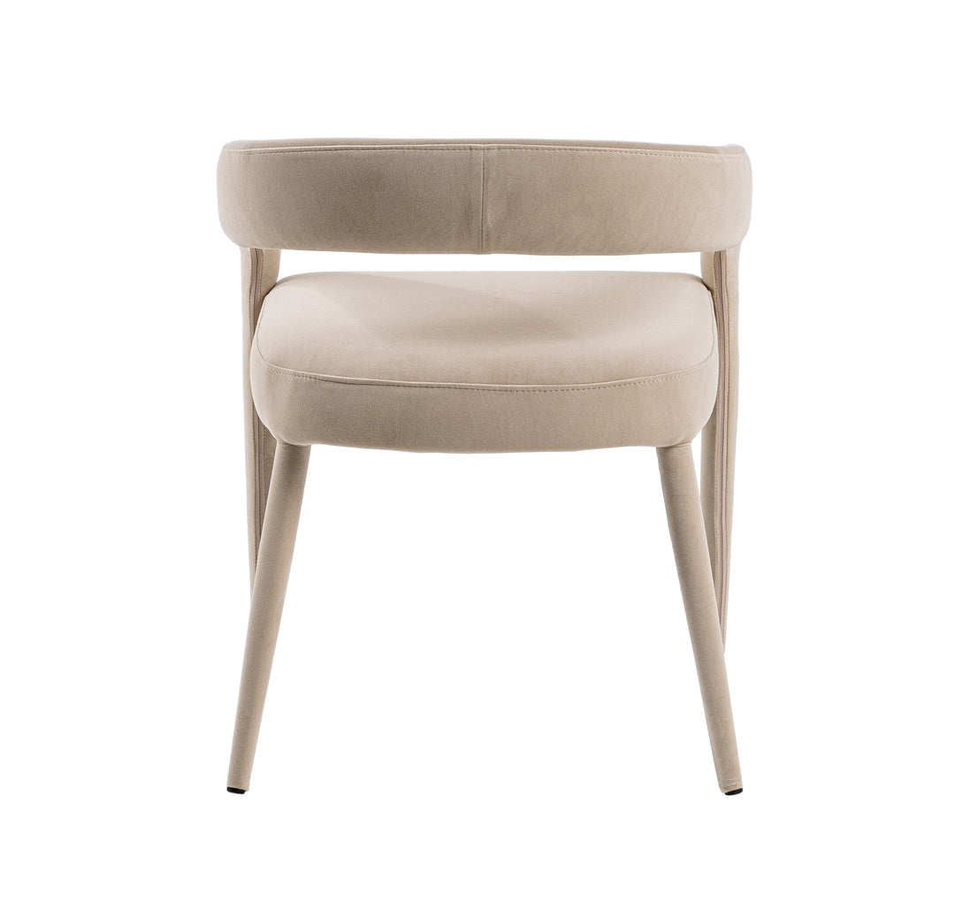 Mundra - Modern Beige Fabric Dining Chair