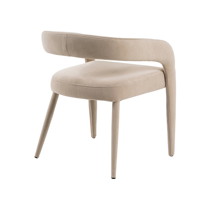 Mundra - Modern Beige Fabric Dining Chair