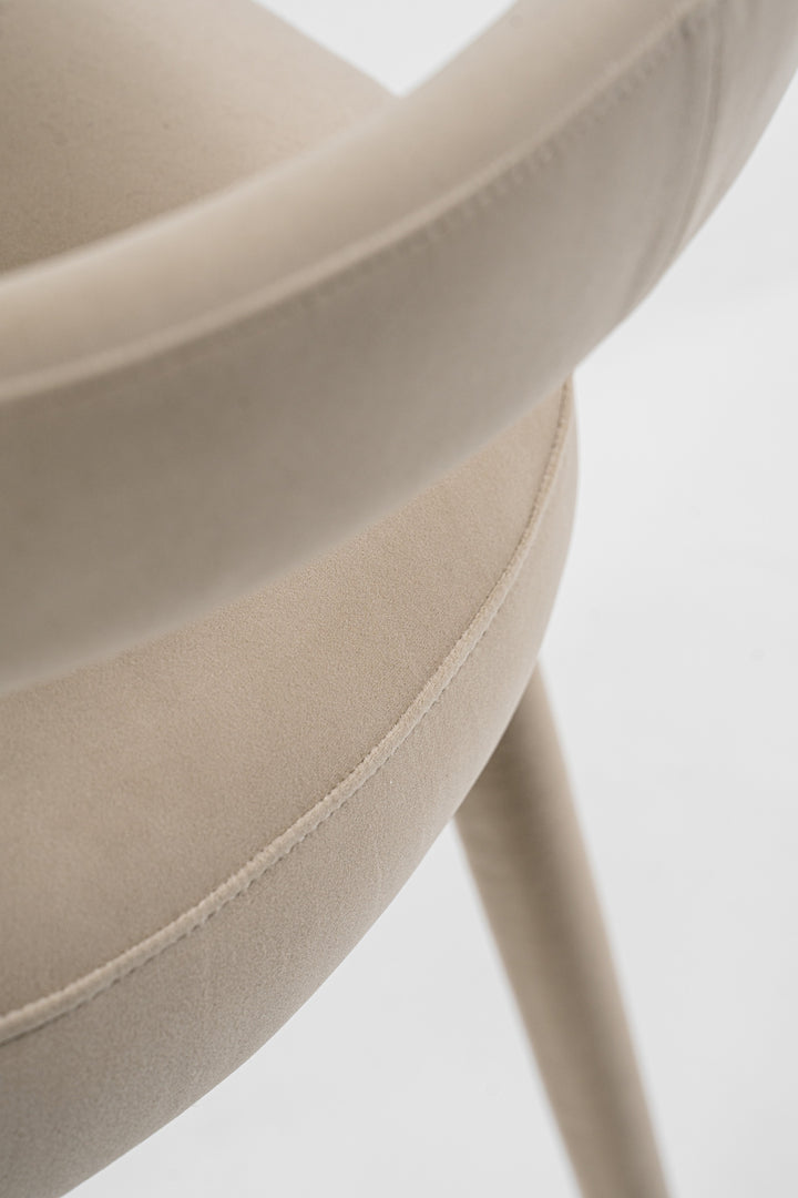 Mundra - Modern Beige Fabric Dining Chair
