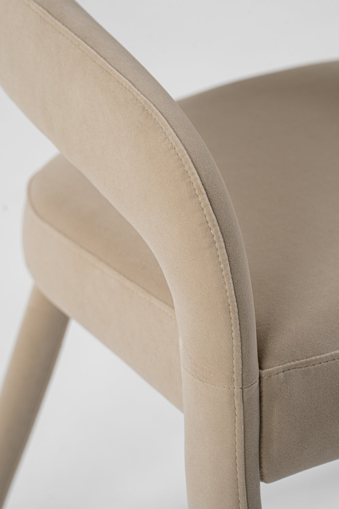 Mundra - Modern Beige Fabric Dining Chair