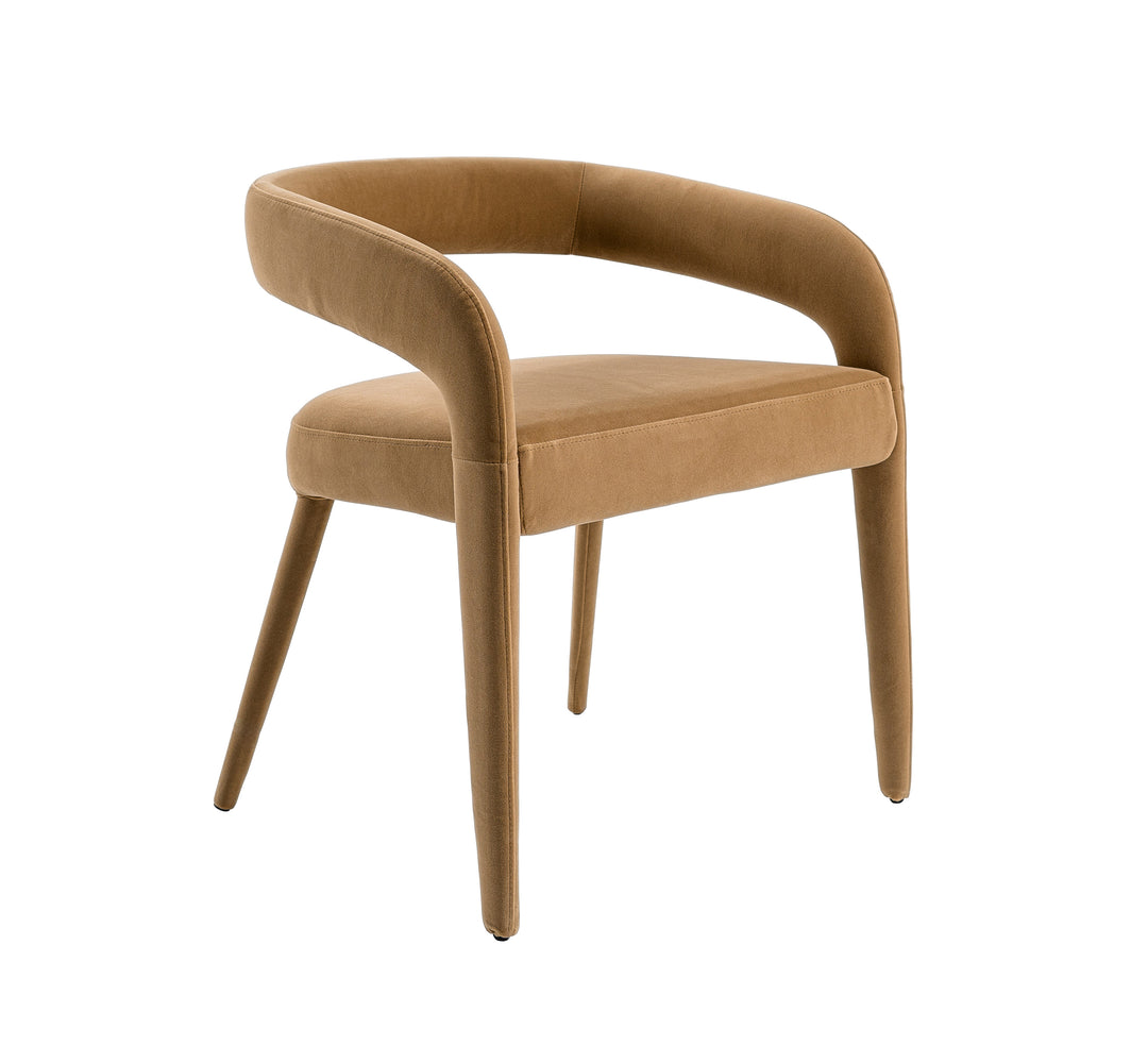 Mundra - Modern Tan Fabric Dining Chair