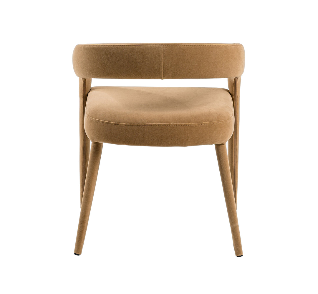 Mundra - Modern Tan Fabric Dining Chair