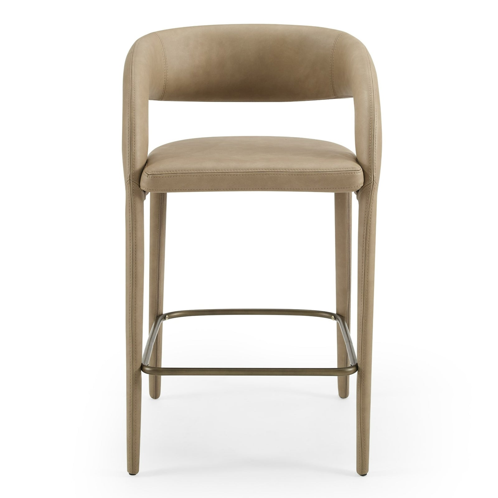 Faerron - Modern Tan Leatherette Counter Chair