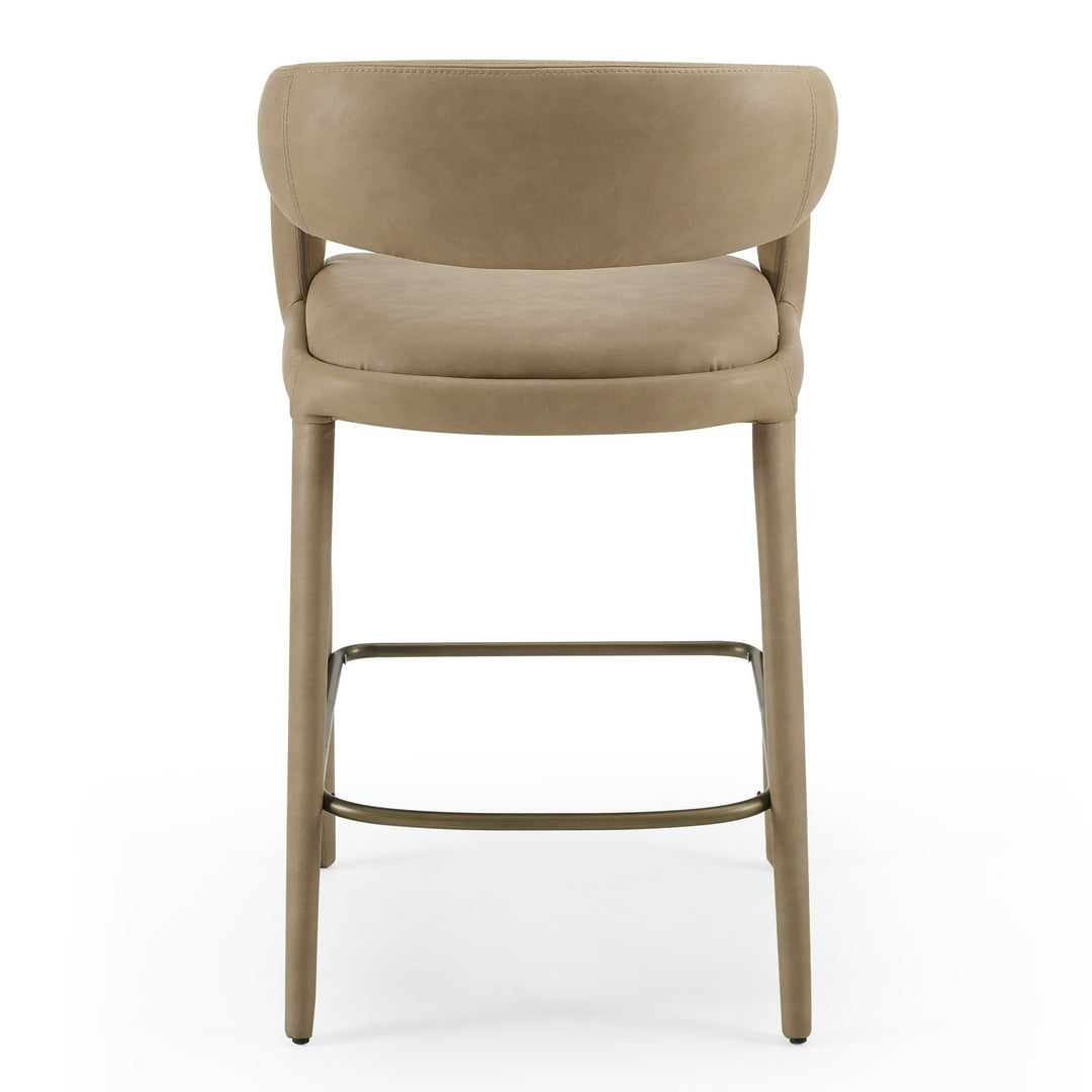 Faerron - Modern Tan Leatherette Counter Chair