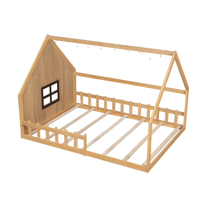 wood-house-bed-with-window-and-fence-natural