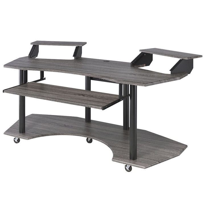 Eleazar - 71" Music Studio Desk - Black Oak