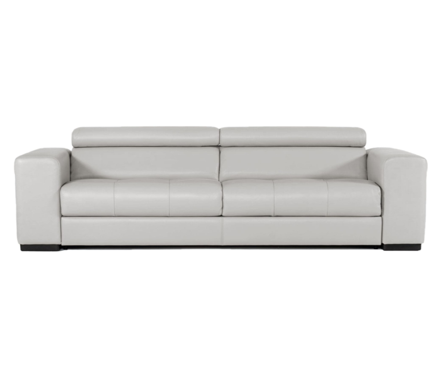 Icon - Modern Italian Grey Leather Sofa Bed