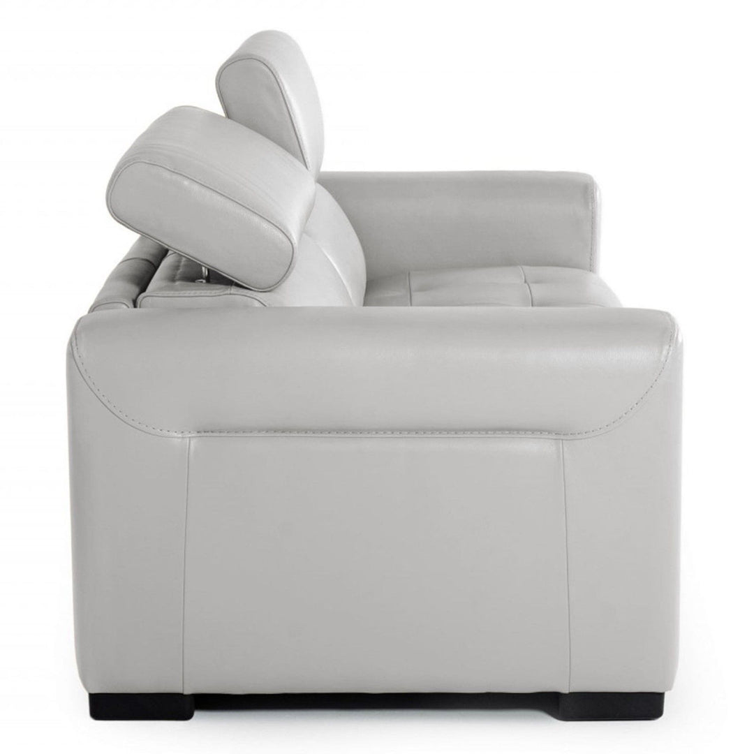 Icon - Modern Italian Grey Leather Sofa Bed