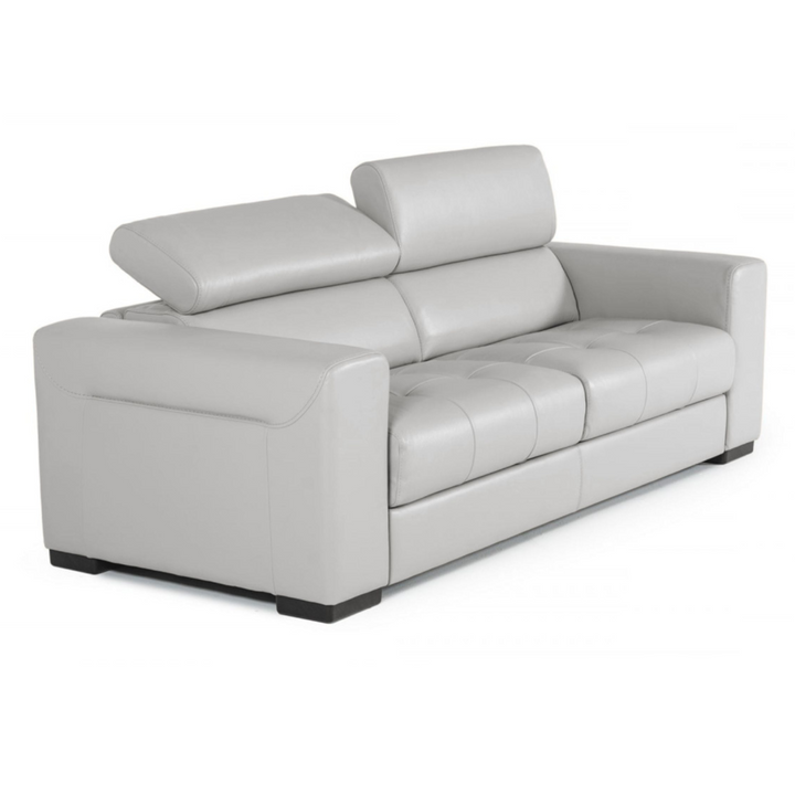 Icon - Modern Italian Grey Leather Sofa Bed