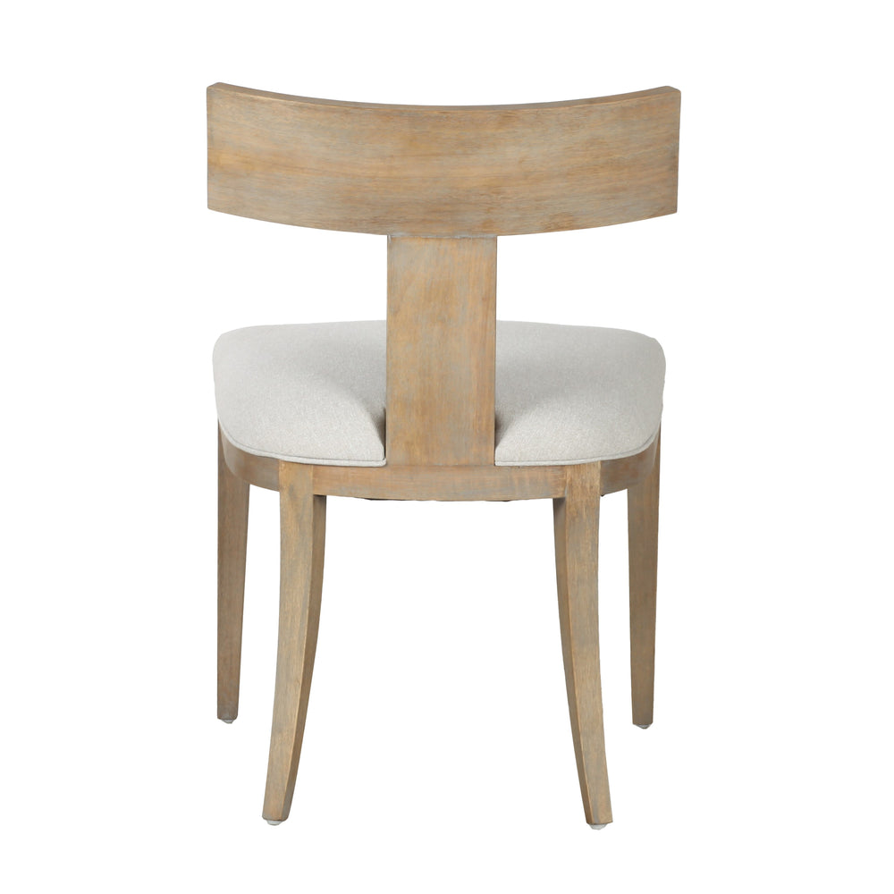 Fabien - Mid-Century Modern Beige Linen + Wood Dining Chair (Set of 2) - View 5