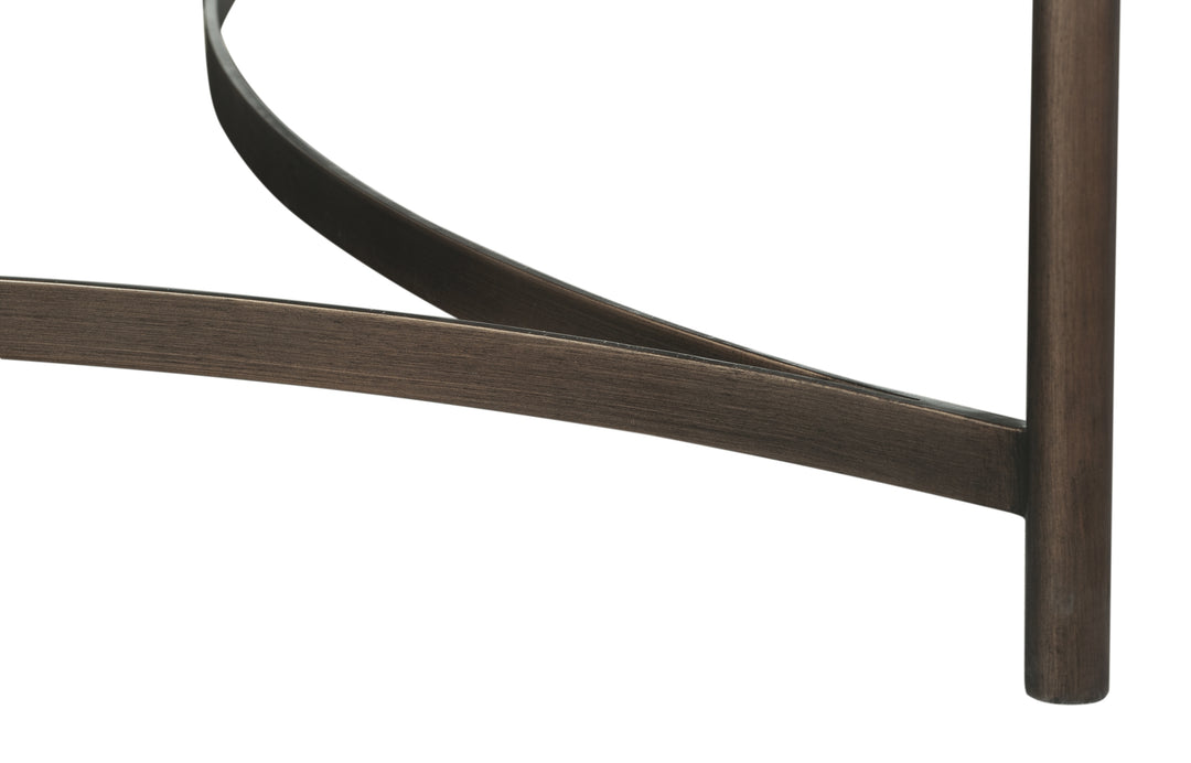 Modus Furniture A89421 Lyon Round Natural Concrete And Metal Coffee Table