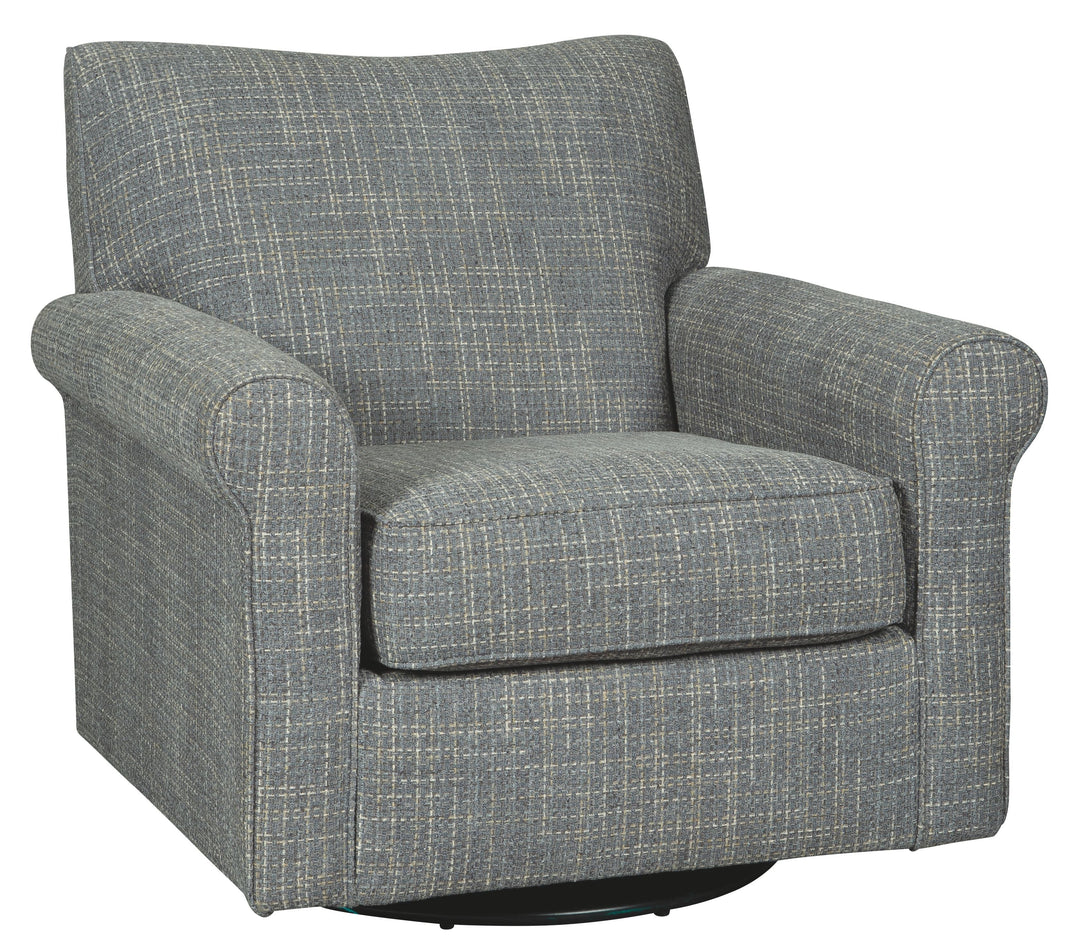 Renley - Swivel Glider Accent Chair - Ash