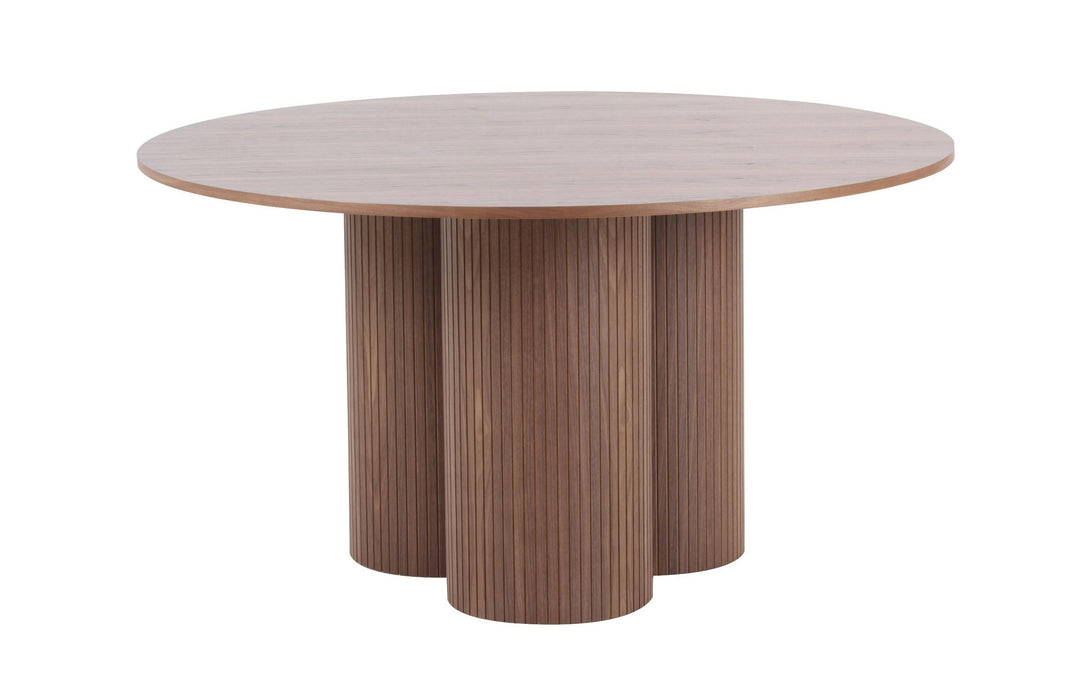 Depew - Mid-Century Modern Walnut Round Dining Table