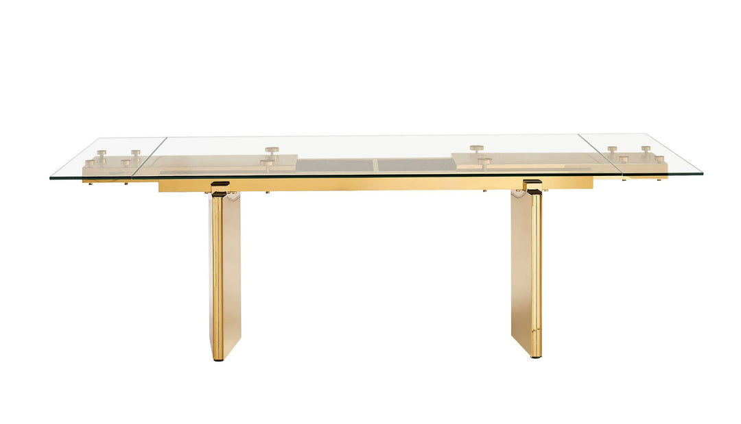 Nassim - Glam Glass Extendable Dining Table