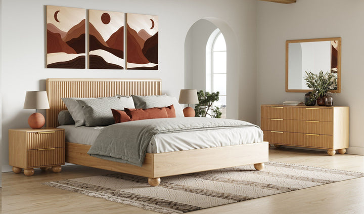 Winters - Modern Natural Oak 4-Piece Bedroom Set