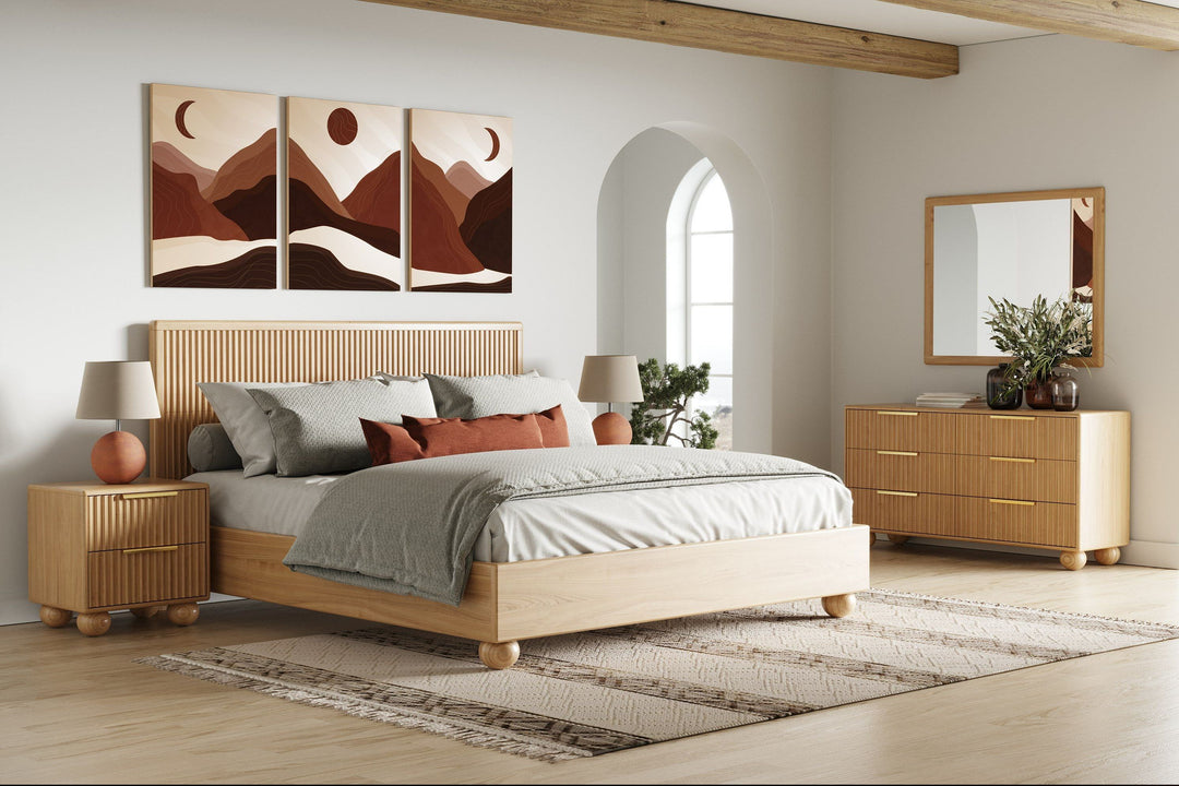 Winters - Modern Natural Oak Bedroom Set