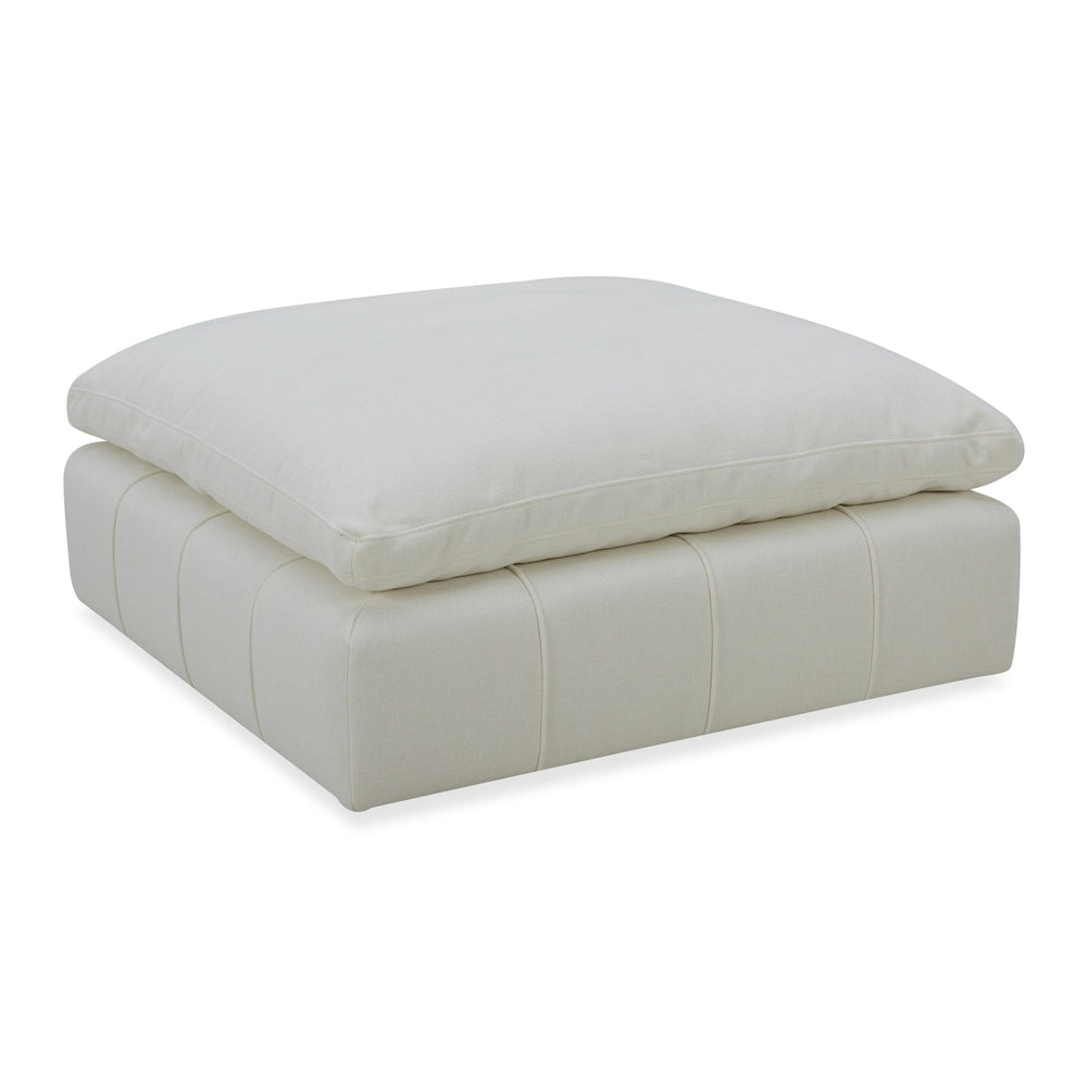 Vicki - Modern Off-White Fabric Ottoman
