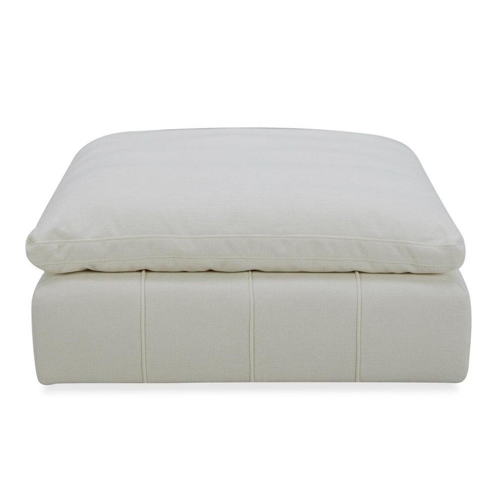 Vicki - Modern Off-White Fabric Ottoman