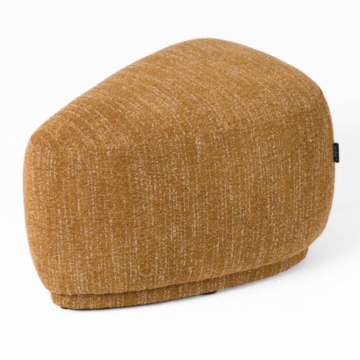 Kinsey - Modern Mustard Small River Rock Ottoman