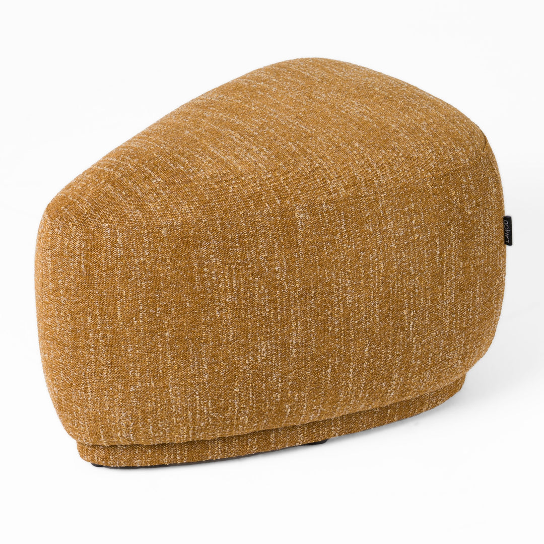 Kinsey - Modern Mustard Small River Rock Ottoman
