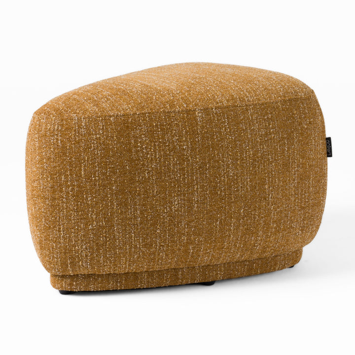 Kinsey - Modern Mustard Small River Rock Ottoman
