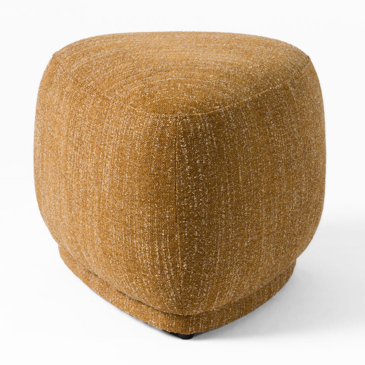 Kinsey - Modern Mustard Small River Rock Ottoman