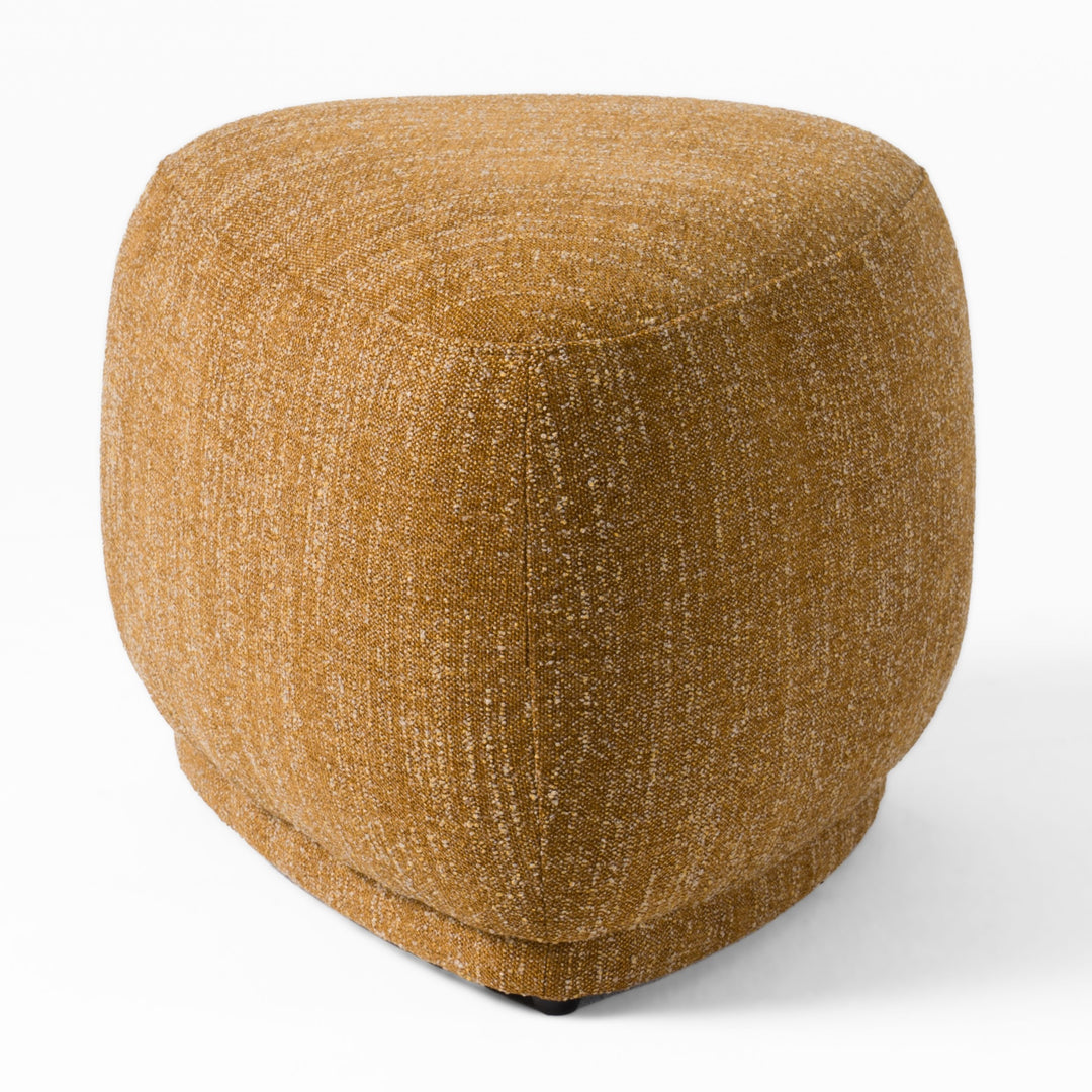 Kinsey - Modern Mustard Small River Rock Ottoman