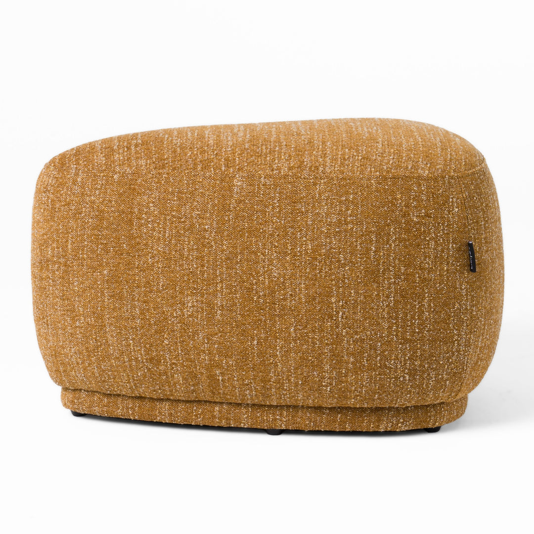 Kinsey - Modern Mustard Small River Rock Ottoman
