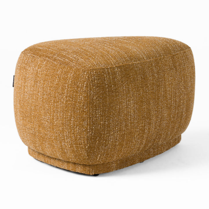 Kinsey - Modern Mustard Small River Rock Ottoman