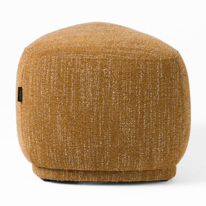 Kinsey - Modern Mustard Small River Rock Ottoman