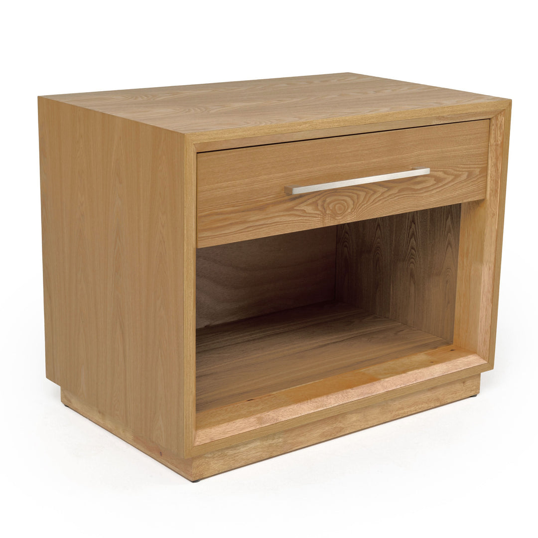Santa Barbara - Modern Grey Fabric + Natural Bedroom Set